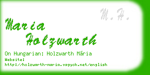 maria holzwarth business card